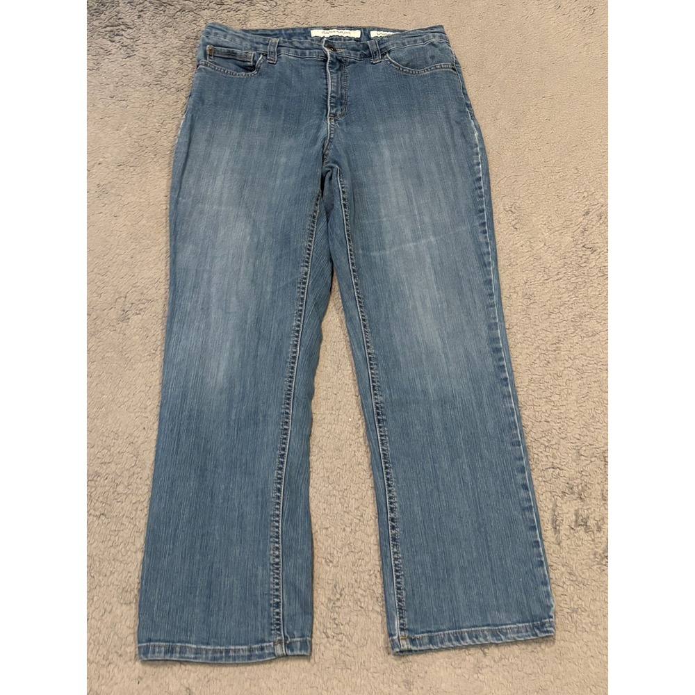 Jones New York Jeans Lexington Straight Denim Medium Wash Petite Short Size 12S